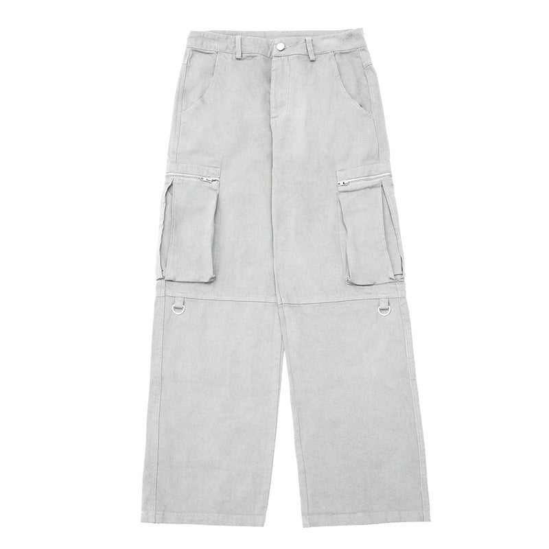 Overalls Zipper Oversize Baggy Straight Trousers