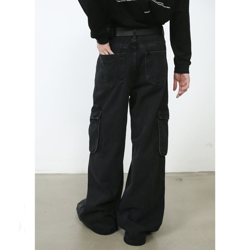 Design Sense Niche Jeans Baggy Straight Trousers