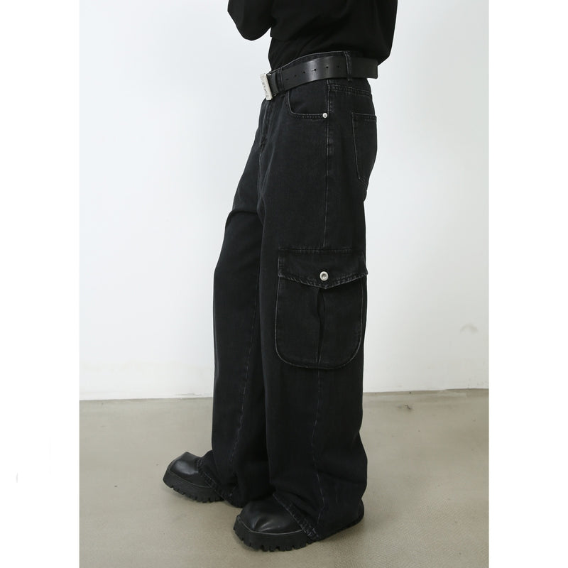 Design Sense Niche Jeans Baggy Straight Trousers