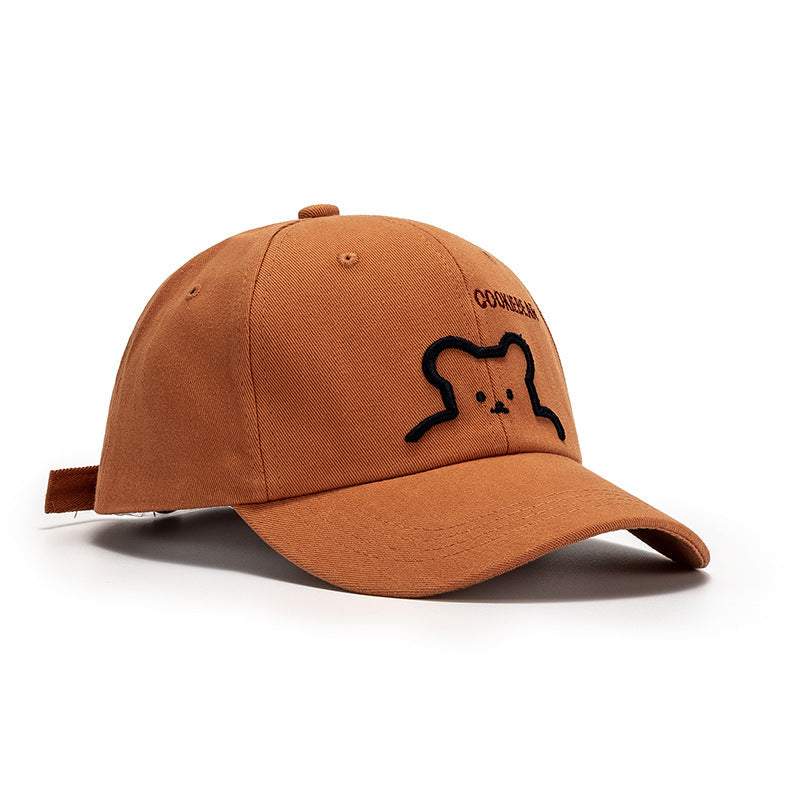 Men's Outdoor Sun Protection South Korea Cute Bear Baseball Cap