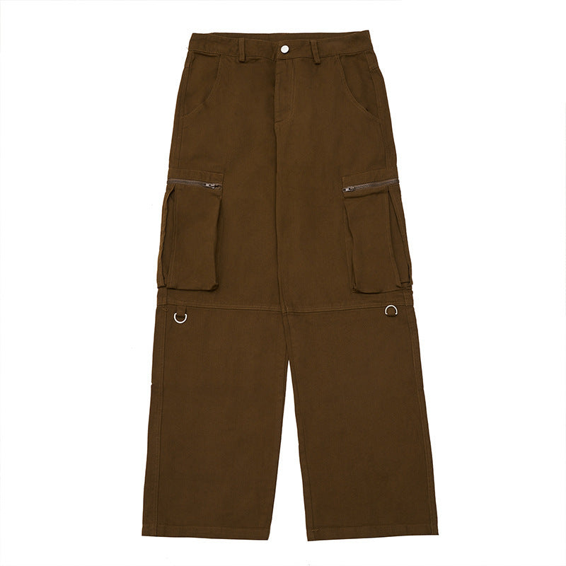 Overalls Zipper Oversize Baggy Straight Trousers