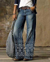 Diagonal Cloth Jeans 3D Pattern Casual Pants