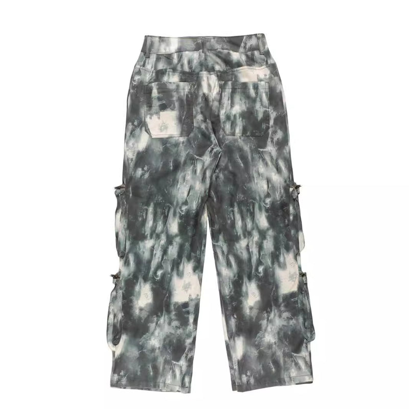 Street Design Spring New Camouflage Multi-pocket Cargo Pants Loose Girl