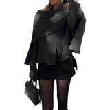 Shawl Cape Scarf Collar Knitted Short Overcoat Jacket