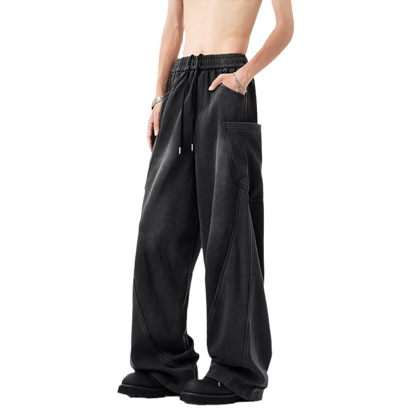 Retro Machete Pants Men's Baggy Straight Trousers