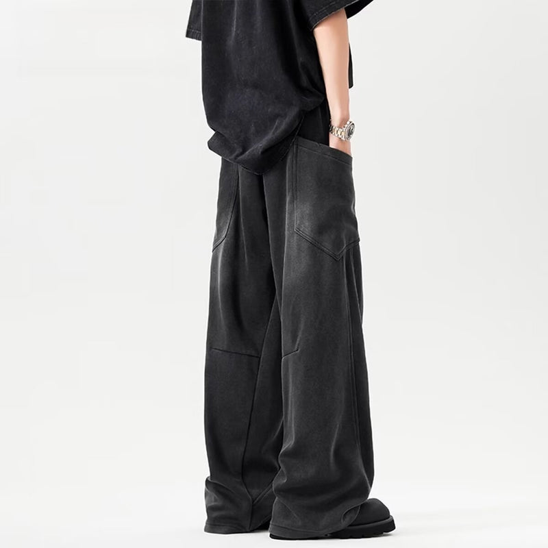 Retro Machete Pants Men's Baggy Straight Trousers