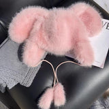 Rabbit Ears Plush Bonnet Children's Autumn And Winter Look Smaller