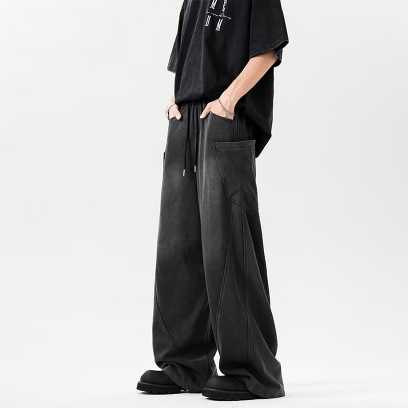 Retro Machete Pants Men's Baggy Straight Trousers