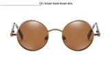 Classic Gothic Steampunk Sunglasses Men Women Brand Designer Vintage Round Metal Frame Sun Glasses High Quality UV400