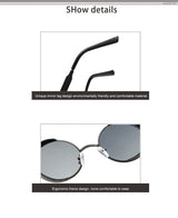 Classic Gothic Steampunk Sunglasses Men Women Brand Designer Vintage Round Metal Frame Sun Glasses High Quality UV400