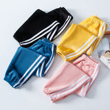 Double-sided Brushed Girls Outer Wear Sports Pants Fleece-lined Thickened Baggy Pants