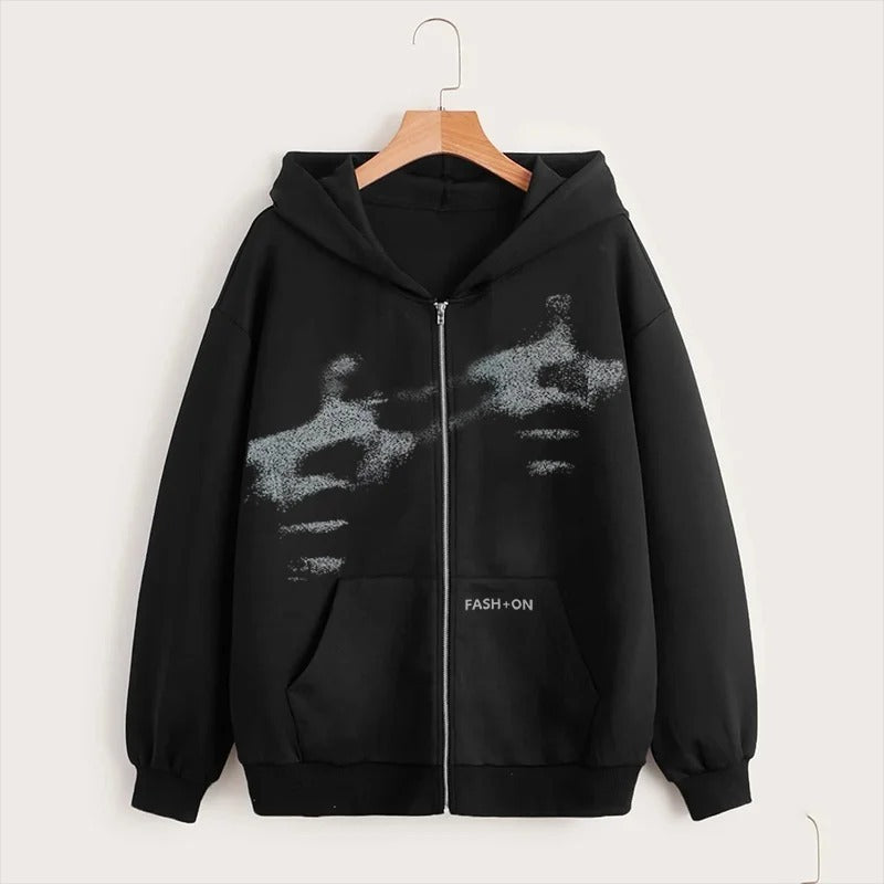 Men Women Y2K Clothing Zip Hoodie Fashion